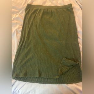 Elastic Waste Pencil Skirt
